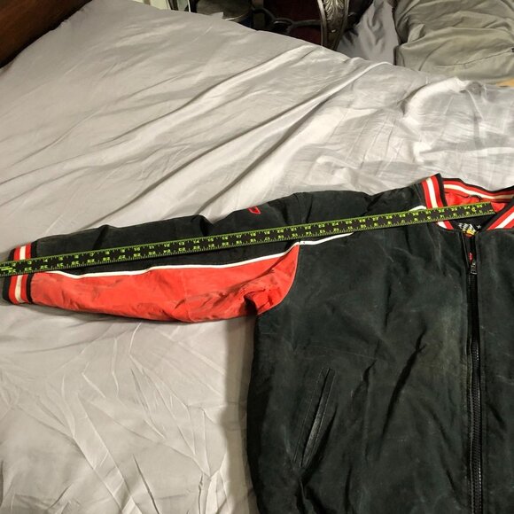 Vintage Chevrolet Racing Bomber Jacket Size XXL Black Full Zip Quilted Retro Y2K - Picture 6 of 16